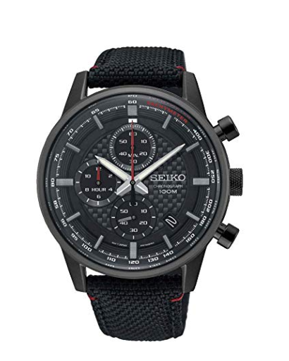 Black Dial Analog Watch from Seiko