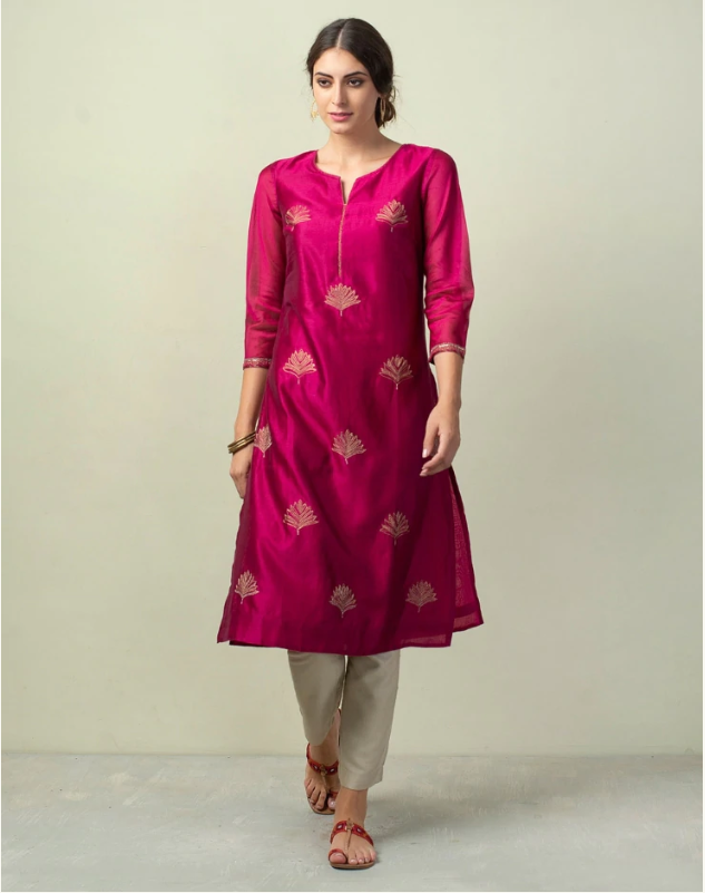 Cotton silk zari kurti_wedding trousseau packing