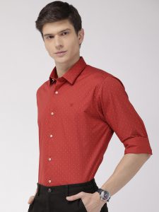 branded formal shirts for men Raymond red