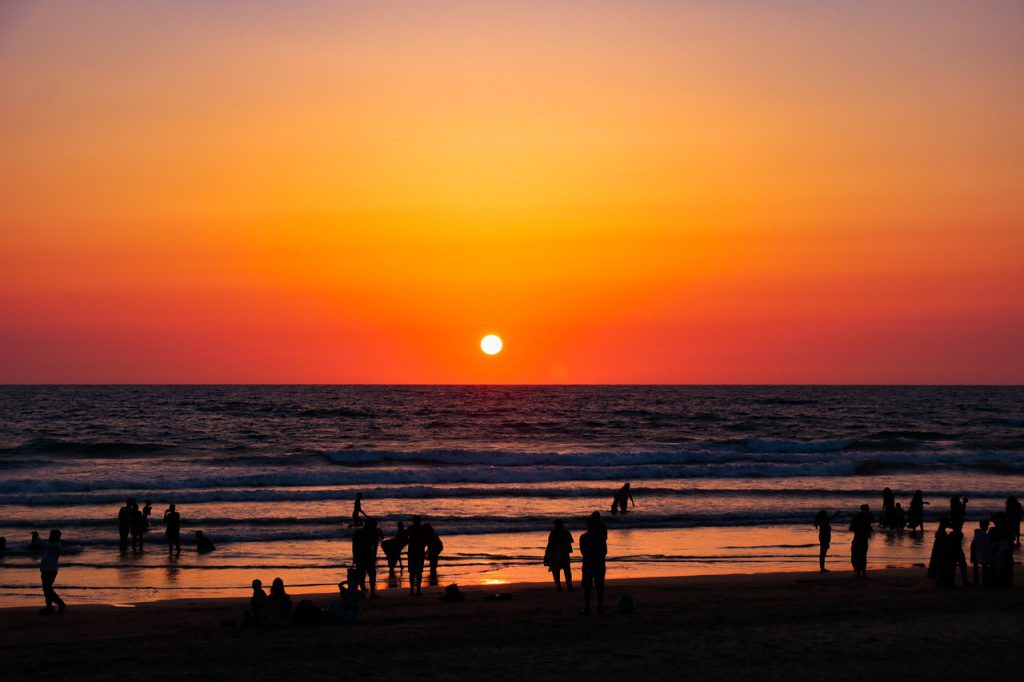 Calangute beach is one the best places to visit in north Goa for an exciting nightlife