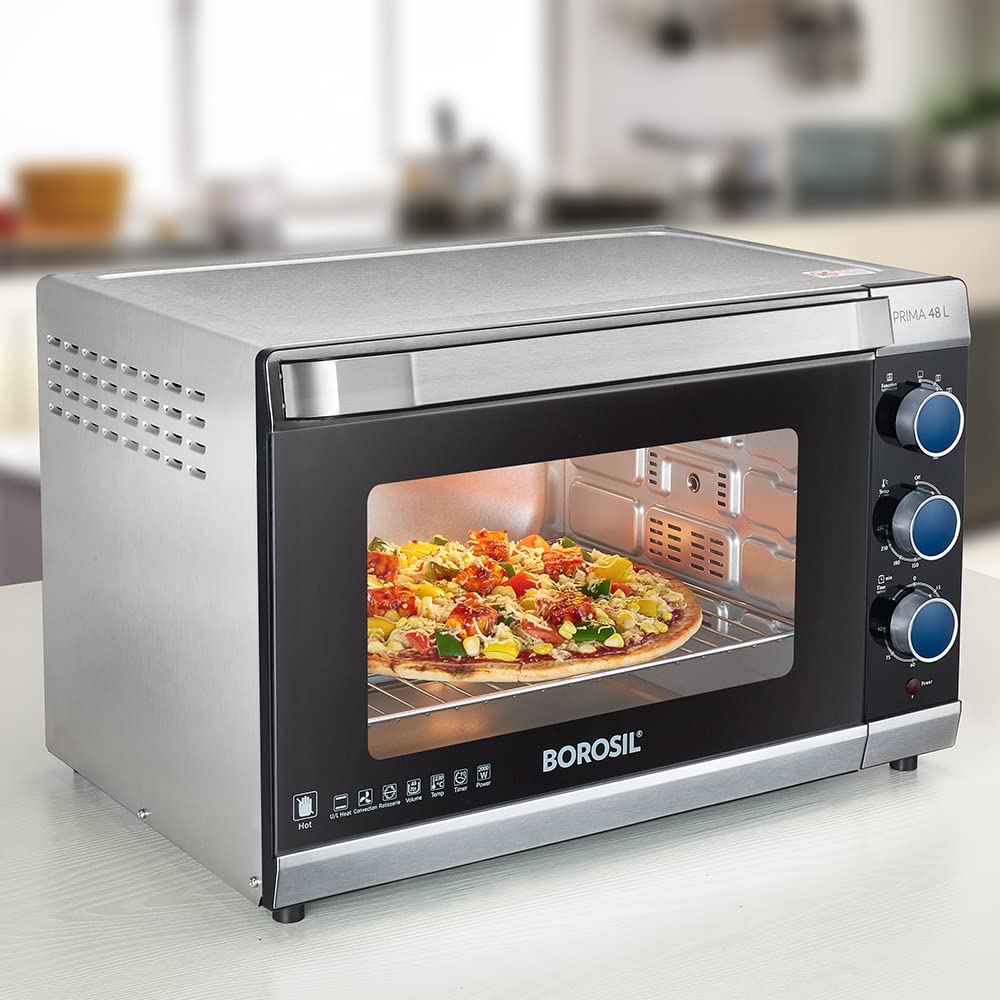 If you are looking for the best OTG oven for home bakers, then look no further. This Borosil Oven is power efficient and multifunctional, making baking easier.